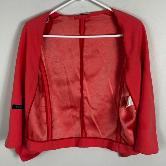 Aritzia Babaton Power Waist Blazer Jacket Coral Peach Sz 8 Style 68192 Cropped - Picture 10 of 16